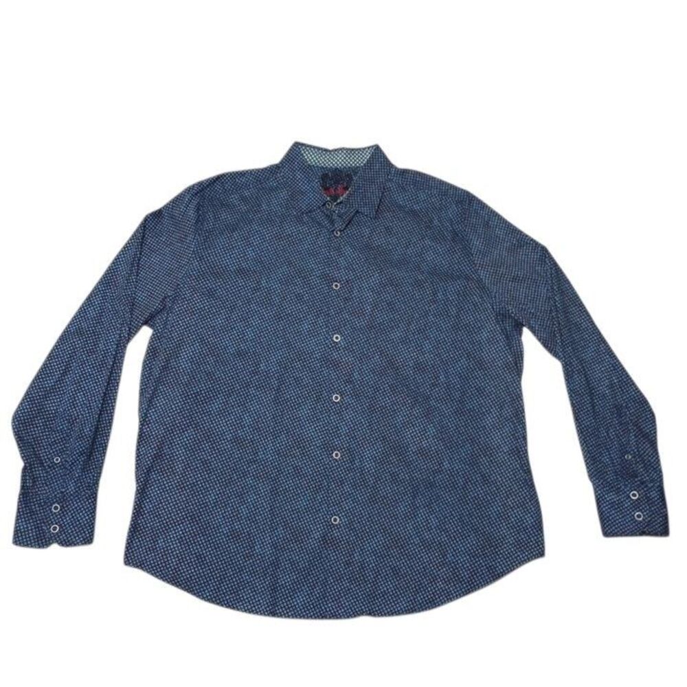 Robert Graham Men's 2XL Shirt Classic Fit Blue Long Sleeve Button Up